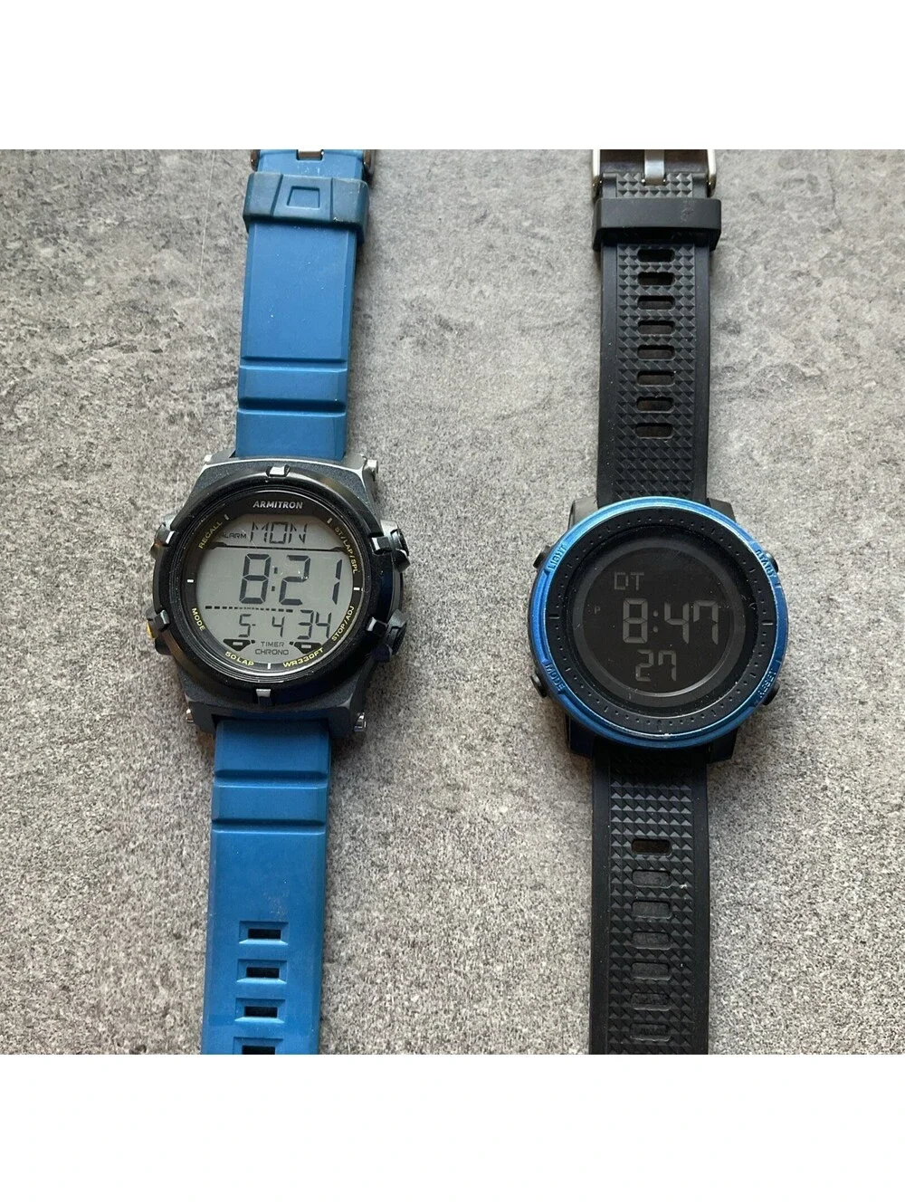 Pair Of Armitron And Skmei Mens Digital Watch Both Watches Run Great A10